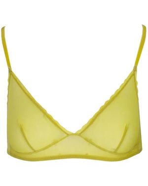 Laura Urbinati Tulle Scalloped-Edge Bra - Green