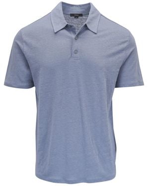 Vince Linen Polo Shirt - ブルー