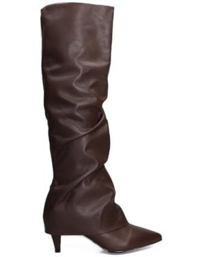 GOLD&ROUGE Martha Slouchy Boots - Brown
