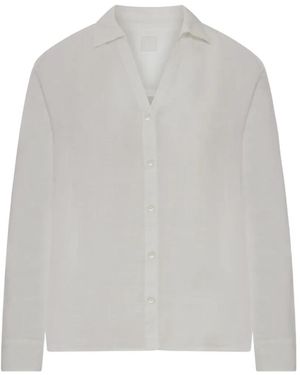 120% Lino Button-Up Linen Shirt - Grey