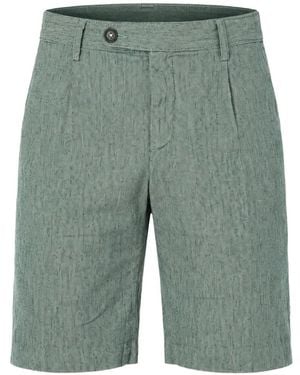 Massimo Alba Pleated Pinstripe Bermuda Shorts - Green