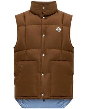 Moncler Brumelune Quilted-Design Gilet - Brown