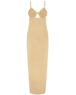 Violante Nessi Rodari Geometric-Cup Maxi Dress - White