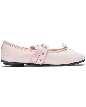 Repetto Bow-Detail Buckle Ballet Flats - Pink
