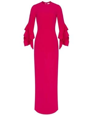 ROKSANDA Ronda Ruffled-Sleeve Maxi Dress - Pink
