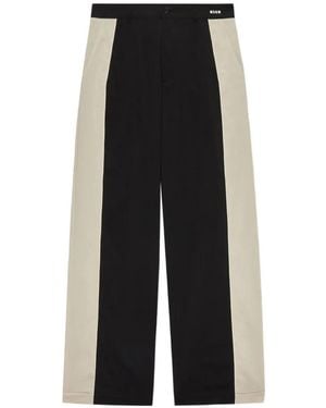 MSGM Panelled Straight-Leg Trousers - Black