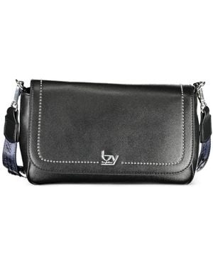 Byblos Stud-Embellished Leather Shoulder Bag - Black