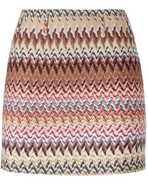 Missoni Zigzag-Pattern Mini Skirt - Red