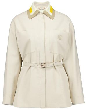 Fendi Go-to ベルテッド ジャケット - ナチュラル