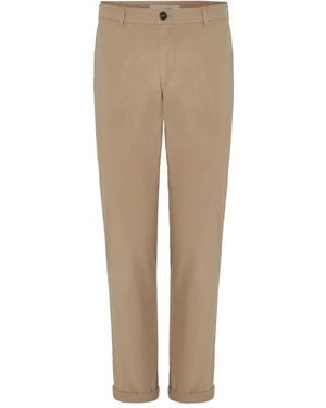 40 Weft Chino mit umgeschlagenem Saum - Natur