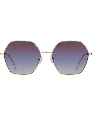 BOSS Hexagonal-Frame Gradient Sunglasses - Purple