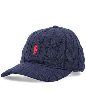 Polo Ralph Lauren Cable-Knit Baseball Cap - Blue