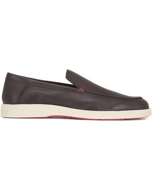 Santoni Stitch-detail loafers - Gris