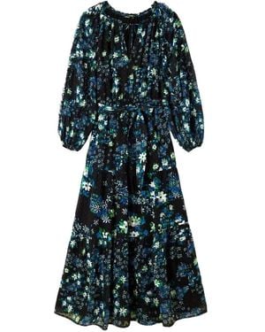 Desigual フローラル ラッフル ドレス - グリーン