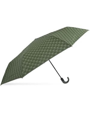 Moschino Monogram-Print Crook-Handle Umbrella - Green