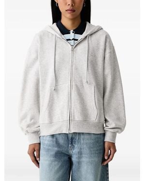 Levi's Logo-Patch Zip-Up Hoodie - Grey
