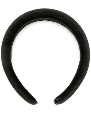 Jennifer Behr Thada Headband In Satin - Black