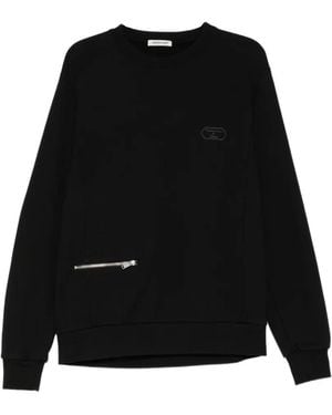 Undercover Sudadera Bordada Con Detalle De Cremallera - Negro