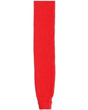 YMC Ribbed Scarf - Red
