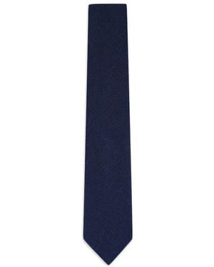 Paolo Albizzati Wool Pointed Tie - Blue