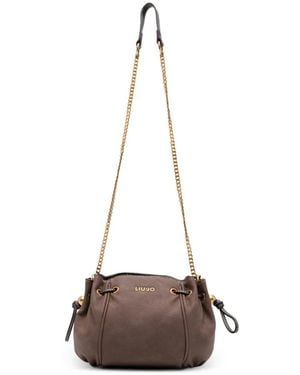 Liu Jo Drawstring-Detail Shoulder Bag - Natural