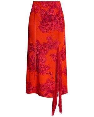 Erdem Floral-Pattern Midi Dress - Red