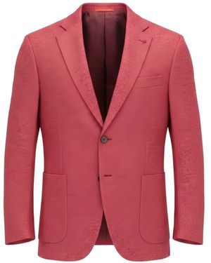 Isaia Single-Breasted Blazer - Red