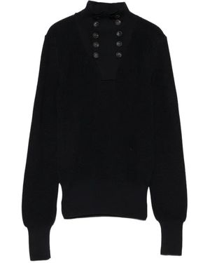 Paloma Wool Pull Milon À Boutons Décoratifs - Black
