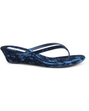 Christopher Esber Scala Velvet Wedge Pumps - Blue