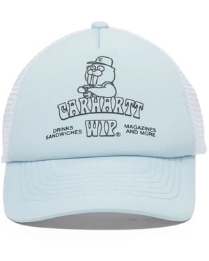 Carhartt Sandwich graphic-print mesh-panel trucker cap - Azul