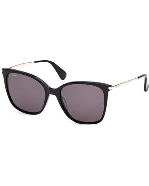 Max Mara Logo-Detailed Sunglasses - Metallic