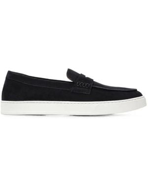 Doucal's Suede Penny-Strap Trainers - White