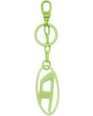 DIESEL Metal Oval D Keyring With Crystals in White | Lyst UK