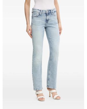 Guess Vaqueros Con Bolsillos Con Cuentas - Azul