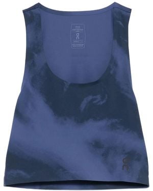 On Shoes Scoop-Neck Tank Top - Blue