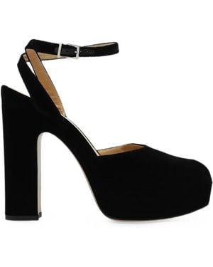 Fendi Platform Peep-Toe Sandals - Black