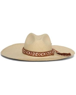 Johanna Ortiz Geometric-Pattern Band Hat - White