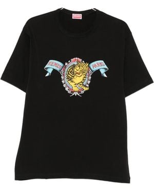 KENZO Jumping Tiger-Print T-Shirt - Black