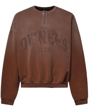 Represent Owners Club Logo-Print Sweater - Brown