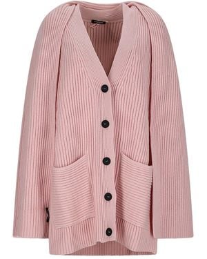 Canessa Ribbed Cashmere Cardigan - Pink