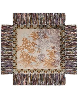 Pierre Louis Mascia Abstract-Print Fringed Scarf - Grey
