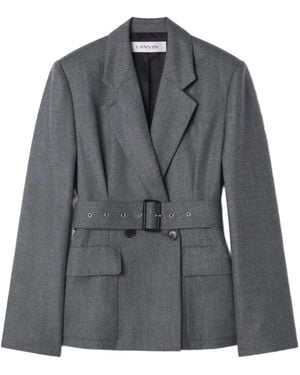 Lanvin Belted Jacket - Gray