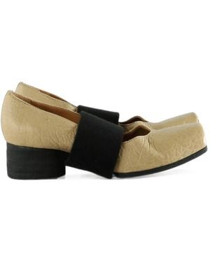 Uma Wang Elasticated Square-Toe Ballet Pumps - White