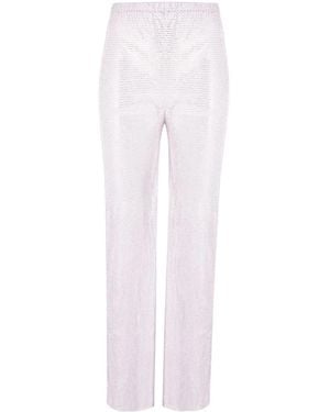 Santa Brands Rhinestone-Embellished Flared Trousers - Pink