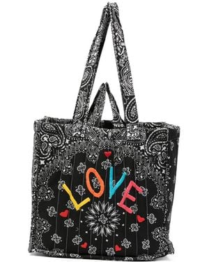 Call it By Your Name Paisley-Print Tote Bag - Black