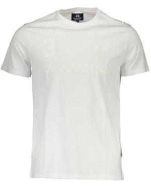 La Martina Logo-print T-shirt - Weiß