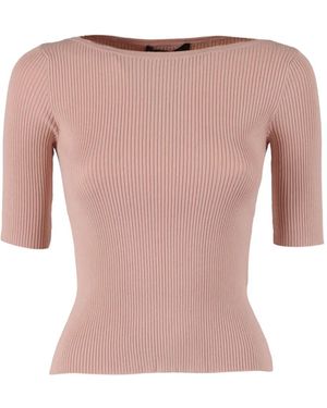 Weekend by Maxmara Geripptes Waser T-Shirt - Pink