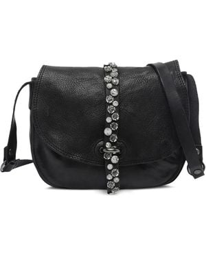 Campomaggi Linda Schultertasche Mit Kristallen - Schwarz