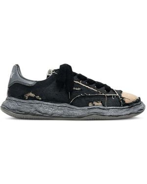 Maison Mihara Yasuhiro Charles Geverfde Sneakers - Zwart