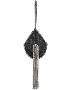 FROLOV Crystal-Embellished Teardrop Clutch - Black